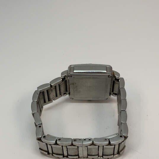 Designer Bulova Silver-Tone Chronograph Square Dial Analog Wristwatch image number 5