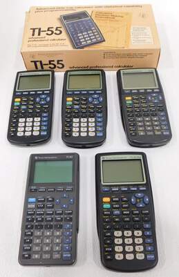 Set of Assorted Texas Instruments Brand Graphing Calculators (6)