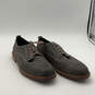 Mens C25106 Gray Brown Nubuck Round Toe Lace-Up Derby Dress Shoes Size 12 M image number 1
