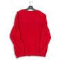 NWT Mens Red V Neck Long Sleeve Casual Pullover Sweater Size 3XL image number 2