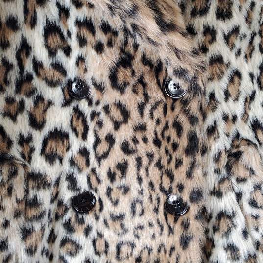 Joie Women's Cheetah Print Fur Coat SZ S NWT image number 3
