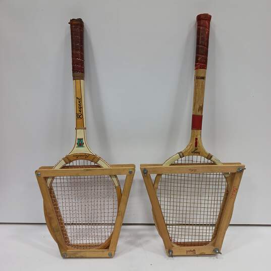 Set of 2 Vintage Tennis Rackets image number 1