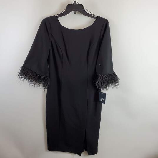 Adrianna Papell Women Black Dress Sz 6 NWT image number 1