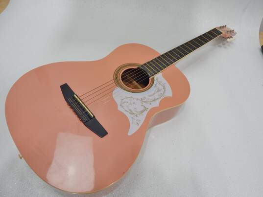 Rogue Brand SO-069-RAG-PK Model Pink Acoustic Guitar image number 2