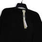NWT Womens Black Knitted Open Front Ribbed Shawl Wrap One Size image number 3