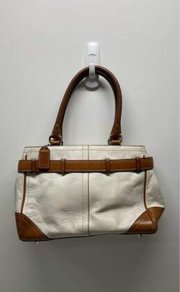 COACH F11199 Hampton Tan Brown Leather Satchel Bag alternative image