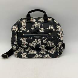 Radley London Womens Black White Adjustable Strap Multi Pockets Backpack