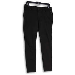 Womens Black Denim Dark Wash 5-Pocket Design Skinny Leg Jeans Size 8