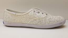 Keds Women's White Glitter Shoes sz  6.5