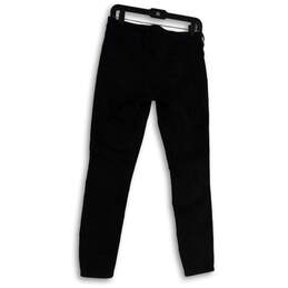 Womens Black Denim Dark Wash Pockets Stretch Skinny Jeans Size 27 alternative image