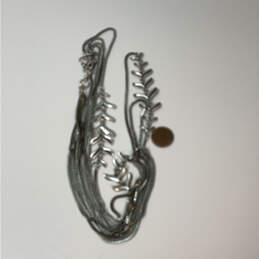 Designer Lucky Brand Silver-Tone Multi Strand Lobster Clasp Chain Necklace alternative image
