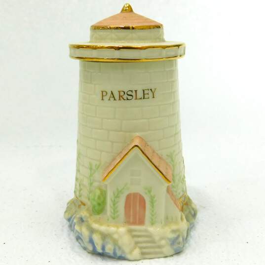 2002 Lenox Lighthouse Seaside Spice Jar Fine Ivory China Parsley image number 1