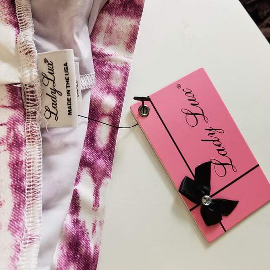 Lady Lux Women Purple Tie Dye Pants S NWT image number 4