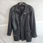 Aoya Full Zip/Button Up Black Leather Jacket Size 170/88A image number 1
