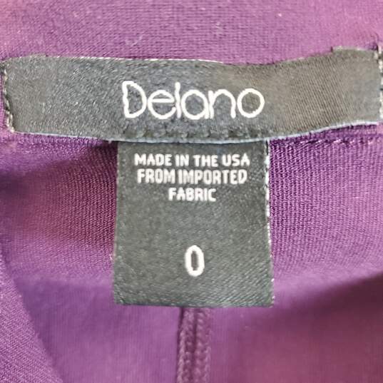 Delano Women Purple Jersey Jumpsuit Sz 0 NWT image number 3