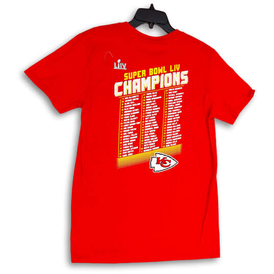 NWT Unisex Red Team Roster Kansas City Chiefs Super Bowl LIV T-Shirt Size M image number 2