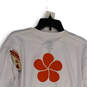 NWT Mens White Orange Crew Neck Long Sleeve Pullover T-Shirt Size Large image number 4