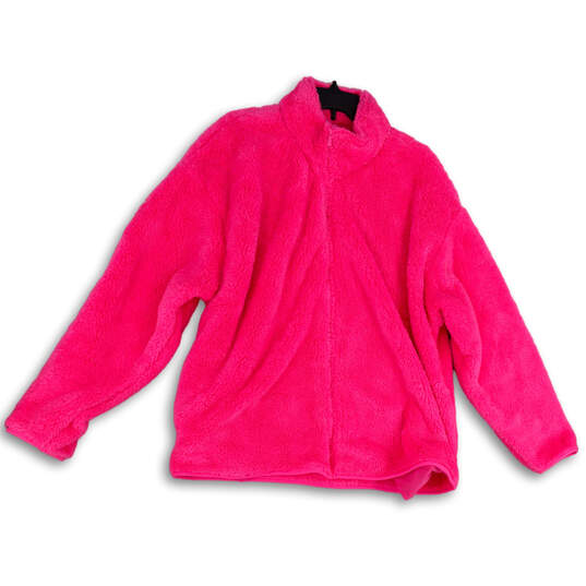 Womens Pink Regular Fit Long Sleeve Full Zip Jacket Size XL image number 1