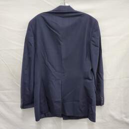 VTG Nordstrom's Ralph Lauren Chaps MN's Virgin Wool Blue Suit Double Breasted Blazer Size 42 alternative image