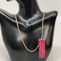 Designer Betsey Johnson Gold-Tone Lobster Clasp Classic Box Chain Necklace image number 1
