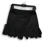 Express Womens Black Ruffle Hem Back Zip Pull-On Mini Skirt Size 0 image number 1