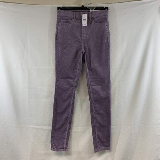 Women's Purple Velveteen LOFT Skinny Jeans, Sz. 25/0 image number 1