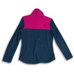 The North Face Womens Pink Blue Fleece 1/4 Zip Long Sleeve Pullover Jacket Sz S alternative image
