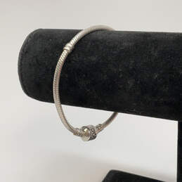 Designer Pandora 925 Sterling Silver Barrel Clasp Snake Chain Bracelet