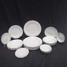 Bundle of 24 Assorted Noritake 6909 Floral Etched Plates