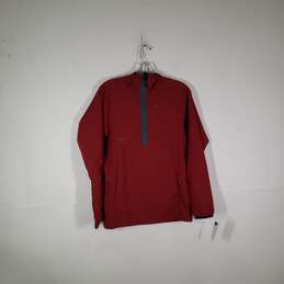Mens Performance Fit Long Sleeve Hooded 1/2 Zip Anorak Jacket Size Medium