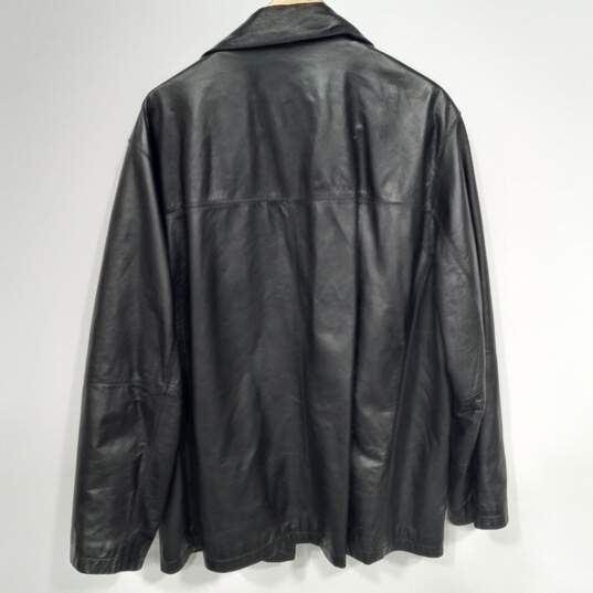 Men's Wilsons Leather Black Leather Jacket Sz XL image number 5