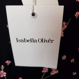 Isabella Oliver Women Black Floral Dress SZ 3 alternative image
