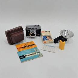 Kodak Eastman Motormatic 35 Camera W/ Case & Kodalite IV Flash UNTESTED