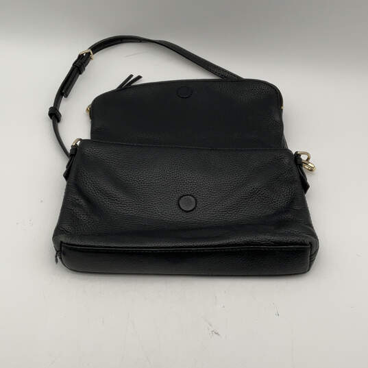Womens Jackson Street Black Leather Adjustable Strap Zipper Crossbody Bag image number 2