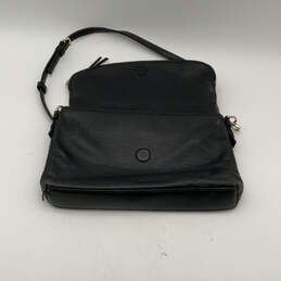 Womens Jackson Street Black Leather Adjustable Strap Zipper Crossbody Bag alternative image