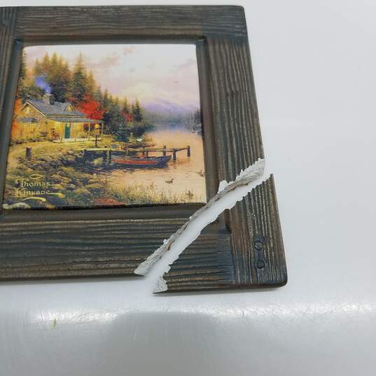 VTG. Set Of 4 Ambiance *Parts/Repair Coasters Cabin By The River image number 2