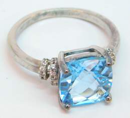 925 Sterling Silver White Sapphire, Blue Topaz & Diamond Accent Jewelry alternative image