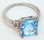 925 Sterling Silver White Sapphire, Blue Topaz & Diamond Accent Jewelry image number 2