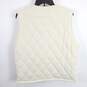 Sassy Men Ivory Quilted Vest S NWT image number 2