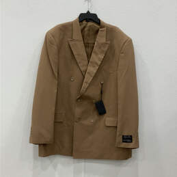 NWT Mens Brown Notch Lapel Blazer And Pant Two-Piece Suit Set Size 52L/46L alternative image
