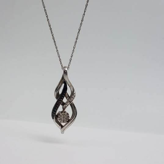 Sterling Silver Multi Gemstone 17, 20 & 19 Inch Heart Necklace 3pcs Bundle 11.6g image number 2