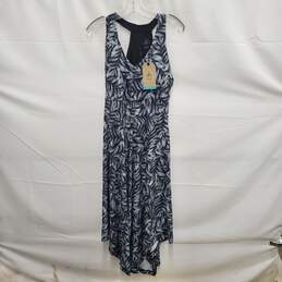 NWT Prana WM's Skypath Black & White Springtime Knee Length Saxon Dress Size L