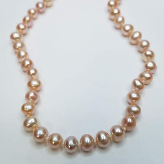 JUM Jacmel 14K Gold Knotted Pink FW Pearl Necklace 16.9g image number 4