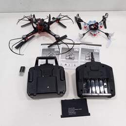 Pair of Quadcopter Drones with Remote Controls alternative image