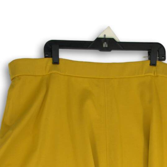 NWT Womens Mustard Flat Front Knee Length Pull-On A-Line Skirt Size 22/24 image number 4