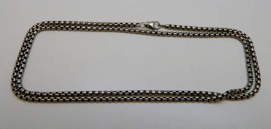 Sterling Silver Chunky Venetian Box Chain Necklace 47.9g image number 3