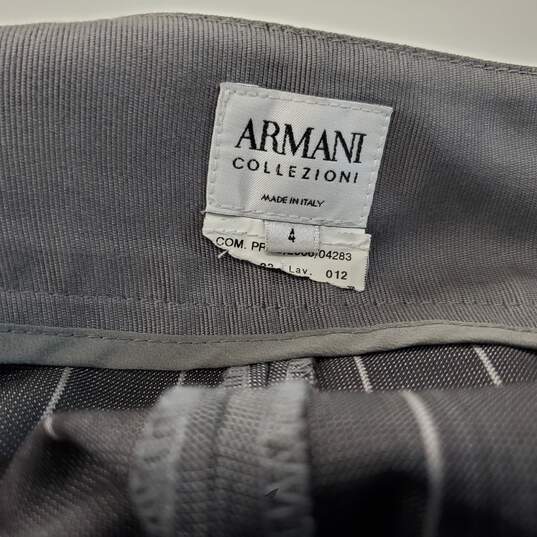 Armani Collezioni Gray Pinstriped Women's Dress Pants Size 4 image number 3