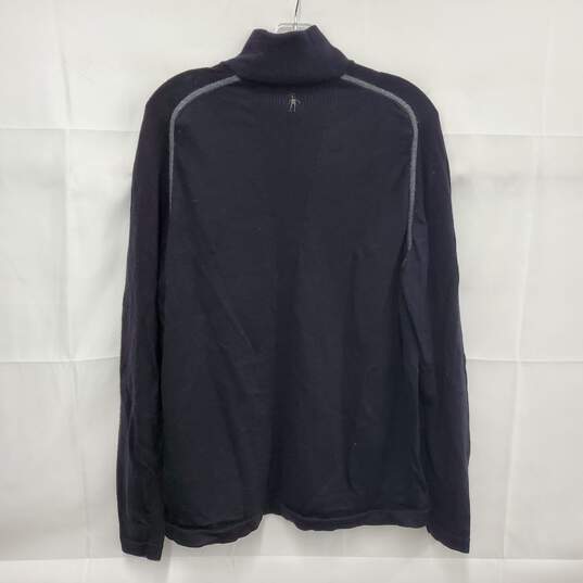 Smart Wool MN's 100% Merino Wool Black Pull Over Sweater Size XL image number 2