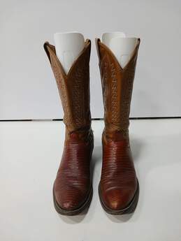 Men's Unbranded Western Style Leather Boots Sz 9.5 alternative image