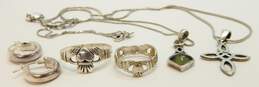 Artisan 925 Prasiolite Pendant Necklace w/ Celtic Style Jewelry 19.4g